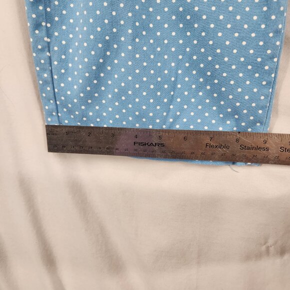 Woman Within Plus Size Blue Polka Dot Denim Jeans Sz 22W Elastic Waist Casual - Picture 8 of 11